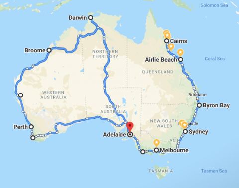 drive around australia itinerary