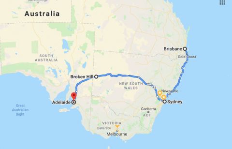 Adelaide to Sydney to Brisbane Drive