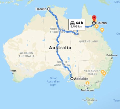 Adelaide to Darwin to Cairns Drive