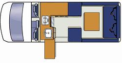 Campervan Floor Layout Day